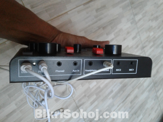 Live sound card & microphone